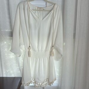 Ramy Brook, dress/beach coverup, off white, size M